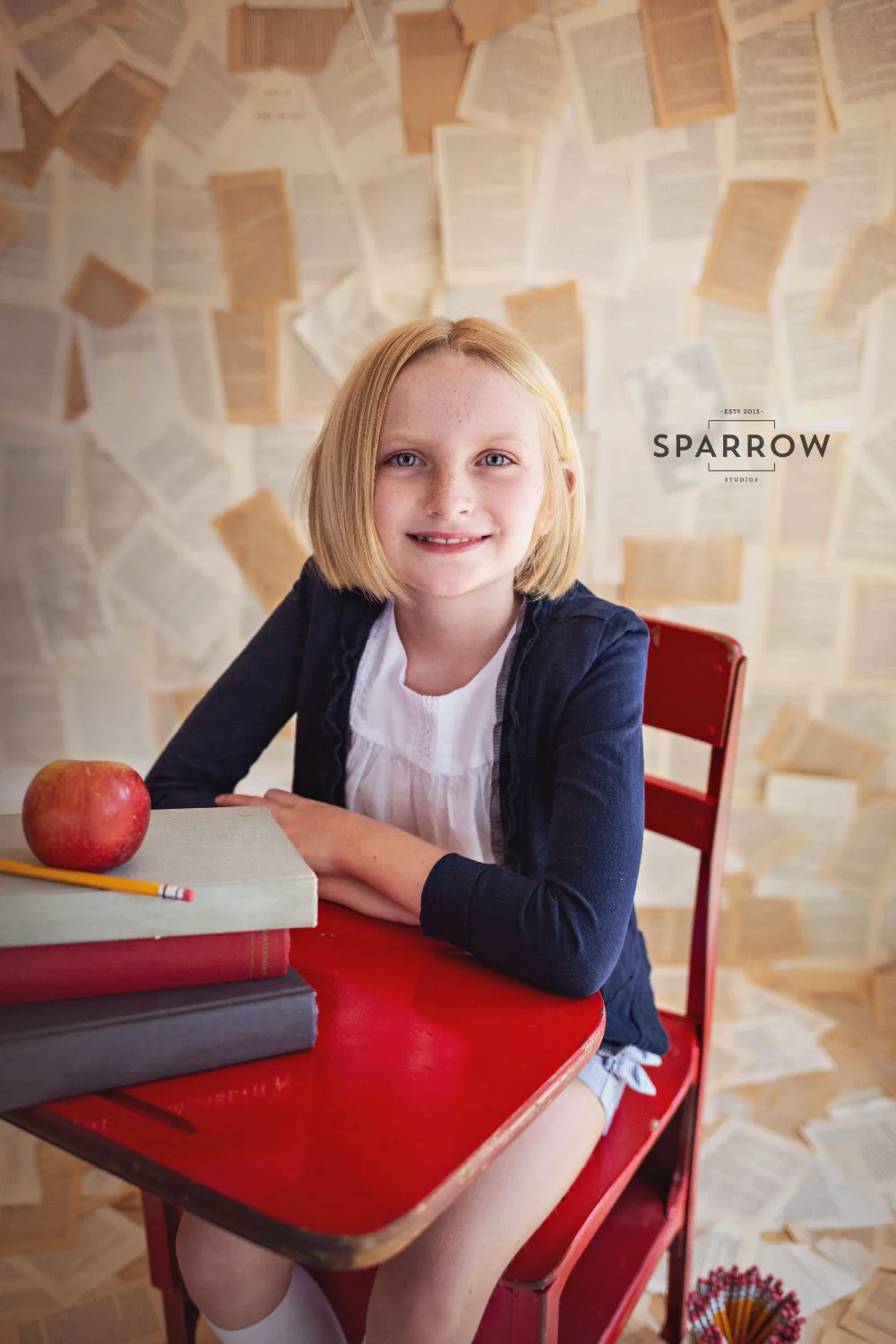 Back-to-school portrait from Sparrow Studios' Back to School series, photograph 7 of 17.